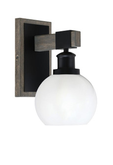 Tacoma One Light Wall Sconce in Matte Black & Painted Distressed Wood-look Metal (200|1841-MBDW-4101)