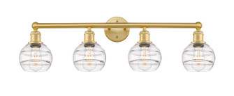 Edison Four Light Bath Vanity in Brushed Satin Nickel (405|616-4W-SN-G556-6CL)