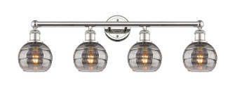 Edison Four Light Bath Vanity in Polished Nickel (405|616-4W-PN-G556-6SM)