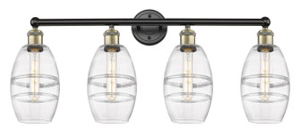 Edison Four Light Bath Vanity in Black Antique Brass (405|616-4W-BAB-G557-6CL)