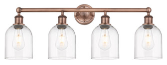 Edison Four Light Bath Vanity in Antique Copper (405|616-4W-AC-G558-6CL)