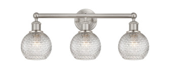 Edison Three Light Bath Vanity in Brushed Satin Nickel (405|616-3W-SN-G122C-6CL)