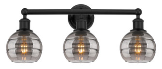 Edison Three Light Bath Vanity in Matte Black (405|616-3W-BK-G556-6SM)