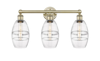 Edison Three Light Bath Vanity in Antique Brass (405|616-3W-AB-G557-6CL)