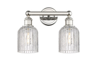Edison Two Light Bath Vanity in Polished Nickel (405|616-2W-PN-G559-5CL)