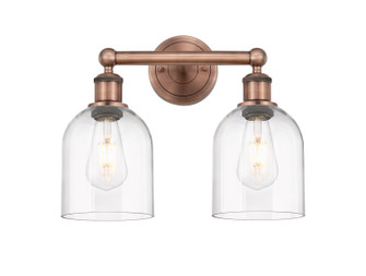 Edison Two Light Bath Vanity in Antique Copper (405|616-2W-AC-G558-6CL)