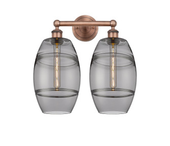 Edison Two Light Bath Vanity in Antique Copper (405|616-2W-AC-G557-8SM)