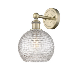 Downtown Urban One Light Wall Sconce in Antique Brass (405|616-1W-AB-G122C-8CL)