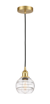 Edison LED Pendant in Satin Gold (405|616-1P-SG-G556-6CL)