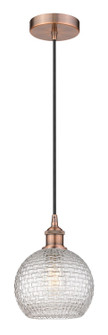 Edison One Light Mini Pendant in Antique Copper (405|616-1P-AC-G122C-8CL)