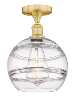 Edison One Light Semi-Flush Mount in Satin Gold (405|616-1F-SG-G556-10CL)