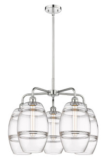 Downtown Urban Five Light Chandelier in Polished Chrome (405|516-5CR-PC-G557-8CL)