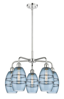 Downtown Urban Five Light Chandelier in Polished Chrome (405|516-5CR-PC-G557-6BL)