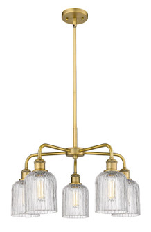 Downtown Urban Five Light Chandelier in Brushed Brass (405|516-5CR-BB-G559-5CL)