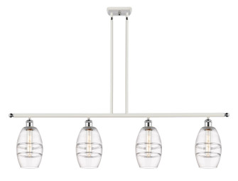 Ballston Four Light Island Pendant in White Polished Chrome (405|516-4I-WPC-G557-6CL)