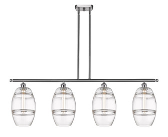 Ballston Four Light Island Pendant in Brushed Satin Nickel (405|516-4I-SN-G557-8CL)