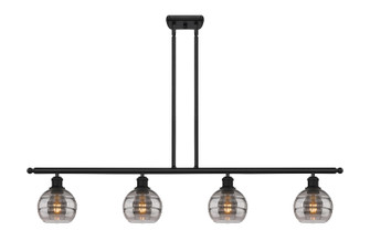 Ballston Four Light Island Pendant in Matte Black (405|516-4I-BK-G556-6SM)