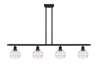 Ballston Four Light Island Pendant in Matte Black (405|516-4I-BK-G556-6CL)