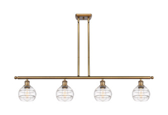 Ballston Four Light Island Pendant in Brushed Brass (405|516-4I-BB-G556-6CL)