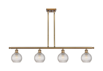 Ballston Four Light Island Pendant in Brushed Brass (405|516-4I-BB-G122C-6CL)