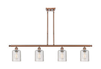 Ballston Four Light Island Pendant in Antique Copper (405|516-4I-AC-G112C-5CL)
