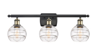 Ballston Three Light Bath Vanity in Black Antique Brass (405|516-3W-BAB-G556-6CL)