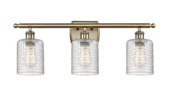 Ballston Three Light Bath Vanity in Antique Brass (405|516-3W-AB-G112C-5CL)