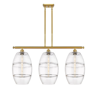 Ballston Three Light Island Pendant in Satin Gold (405|516-3I-SG-G557-10CL)