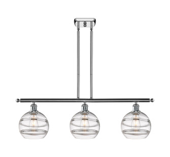 Ballston Three Light Island Pendant in Polished Chrome (405|516-3I-PC-G556-8CL)