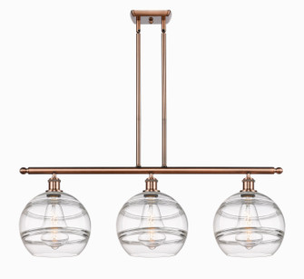 Ballston Three Light Island Pendant in Antique Copper (405|516-3I-AC-G556-10CL)