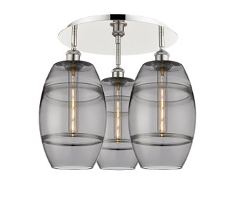 Ballston Three Light Semi-Flush Mount in Polished Nickel (405|516-3C-PN-G557-8SM)