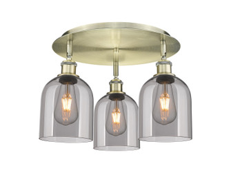 Ballston Three Light Semi-Flush Mount in Antique Brass (405|516-3C-AB-G558-6SM)