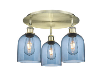 Ballston Three Light Semi-Flush Mount in Antique Brass (405|516-3C-AB-G558-6BL)