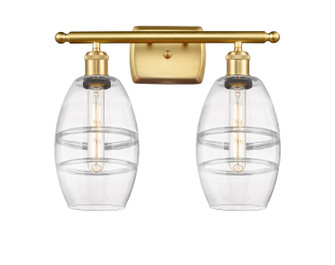 Ballston Two Light Bath Vanity in Satin Gold (405|516-2W-SG-G557-6CL)