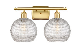 Ballston Two Light Bath Vanity in Satin Gold (405|516-2W-SG-G122C-8CL)