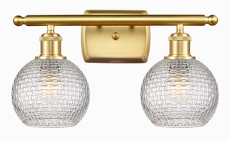 Ballston Two Light Bath Vanity in Satin Gold (405|516-2W-SG-G122C-6CL)