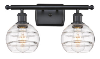 Ballston Two Light Bath Vanity in Matte Black (405|516-2W-BK-G556-6CL)