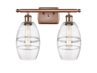 Ballston Two Light Bath Vanity in Antique Copper (405|516-2W-AC-G557-6CL)