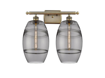 Ballston Two Light Bath Vanity in Antique Brass (405|516-2W-AB-G557-8SM)