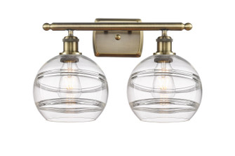 Ballston Two Light Bath Vanity in Antique Brass (405|516-2W-AB-G556-8CL)