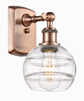 Ballston One Light Wall Sconce in Antique Copper (405|516-1W-AC-G556-6CL)