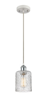 Ballston One Light Mini Pendant in White Polished Chrome (405|516-1P-WPC-G112C-5CL)