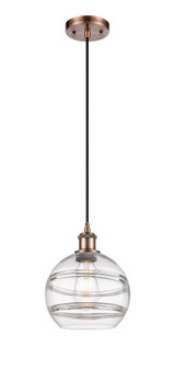 Ballston One Light Mini Pendant in Antique Copper (405|516-1P-AC-G556-8CL)