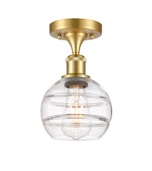Ballston LED Semi-Flush Mount in Satin Gold (405|516-1C-SG-G556-6CL)