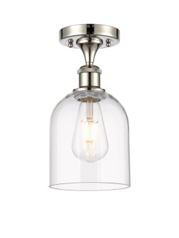 Ballston One Light Semi-Flush Mount in Polished Nickel (405|516-1C-PN-G558-6CL)