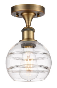 Ballston One Light Semi-Flush Mount in Brushed Brass (405|516-1C-BB-G556-6CL)