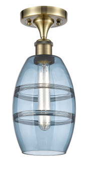 Ballston One Light Semi-Flush Mount in Antique Brass (405|516-1C-AB-G557-6BL)