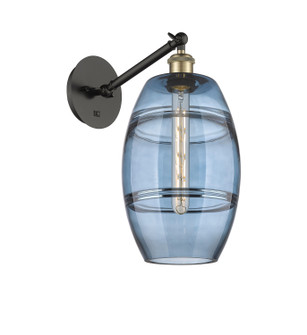 Ballston One Light Wall Sconce in Black Antique Brass (405|317-1W-BAB-G557-8BL)