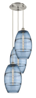 Ballston Three Light Pendant in Brushed Satin Nickel (405|113B-3P-SN-G557-10BL)