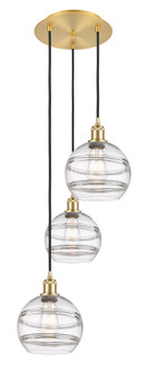 Ballston Three Light Pendant in Satin Gold (405|113B-3P-SG-G556-8CL)